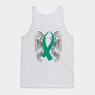 Winged Awareness Ribbon (Teal) Tank Top